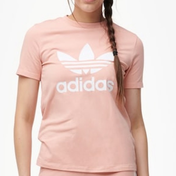 adidas pink t shirt women's